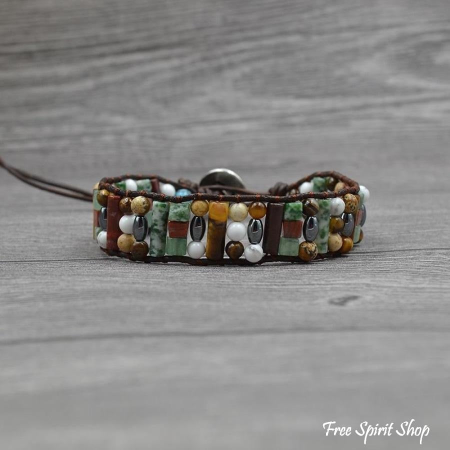 Louise | Semi-Precious Stones & Leather Tree