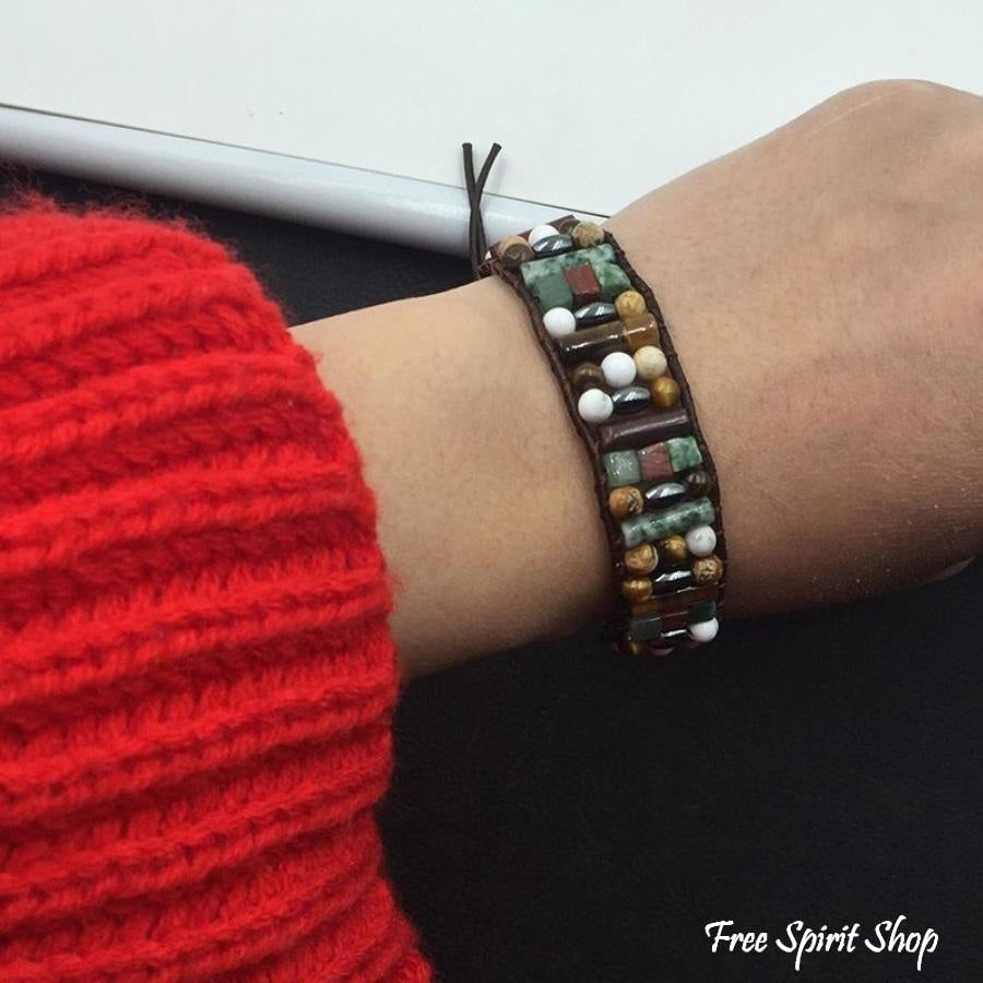 Louise | Semi-Precious Stones & Leather Tree