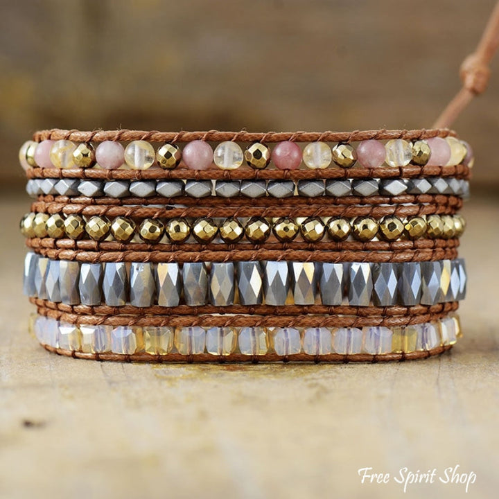 Fleur | Strawberry Agate & Citrine Wrap