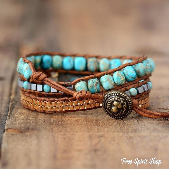 Abigail | Turquoise Howlite Wrap