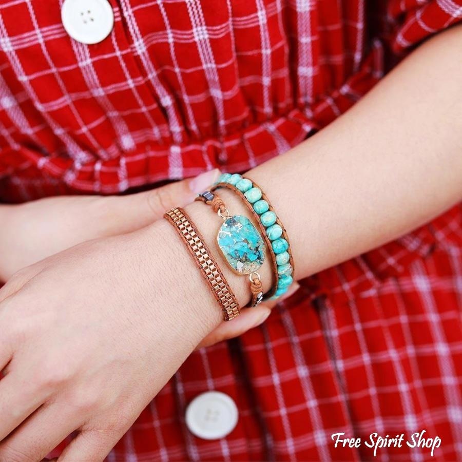 Abigail | Turquoise Howlite Wrap
