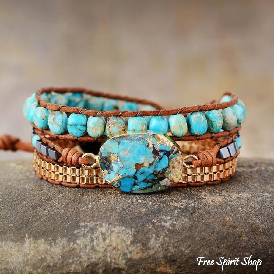 Abigail | Turquoise Howlite Wrap
