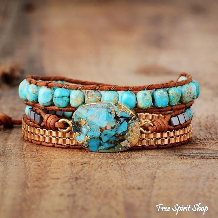 Abigail | Turquoise Howlite Wrap