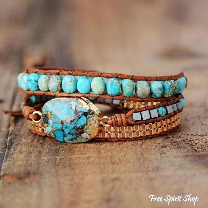 Abigail | Turquoise Howlite Wrap