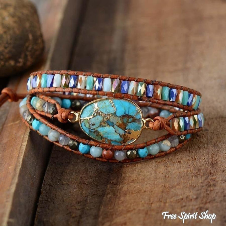 Alba | Turquoise & Jasper Wrap