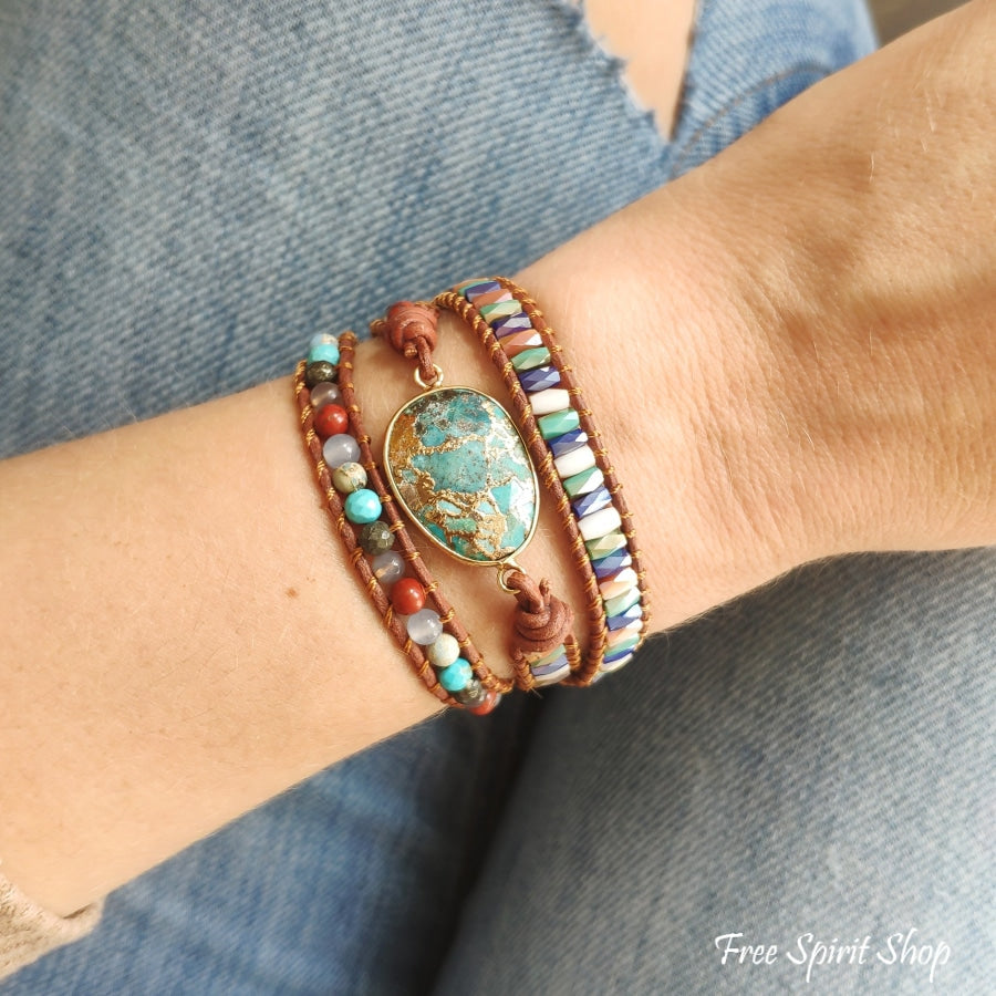 Alba | Turquoise & Jasper Wrap