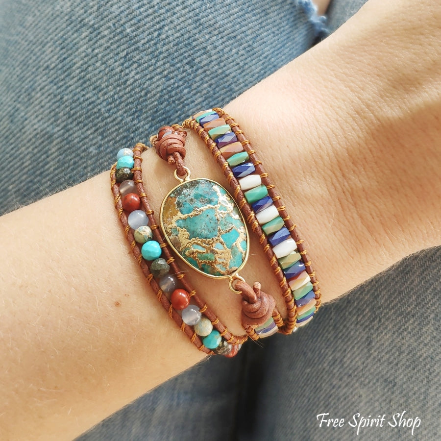Alba | Turquoise & Jasper Wrap