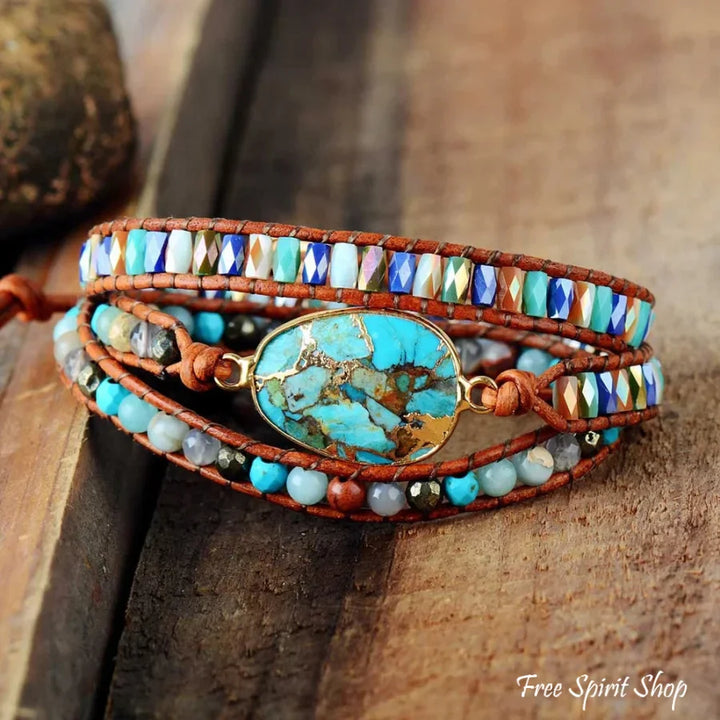 Alba | Turquoise & Jasper Wrap