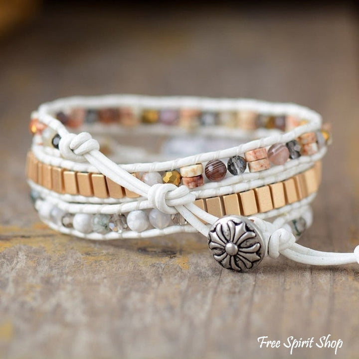 Isla | White Howlite Bead Wrap