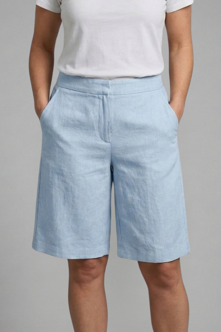 Octavia | High Waisted Knee Length Shorts