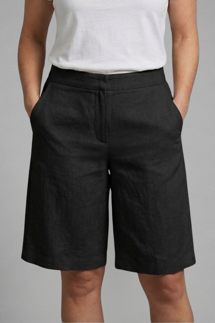 Octavia | High Waisted Knee Length Shorts