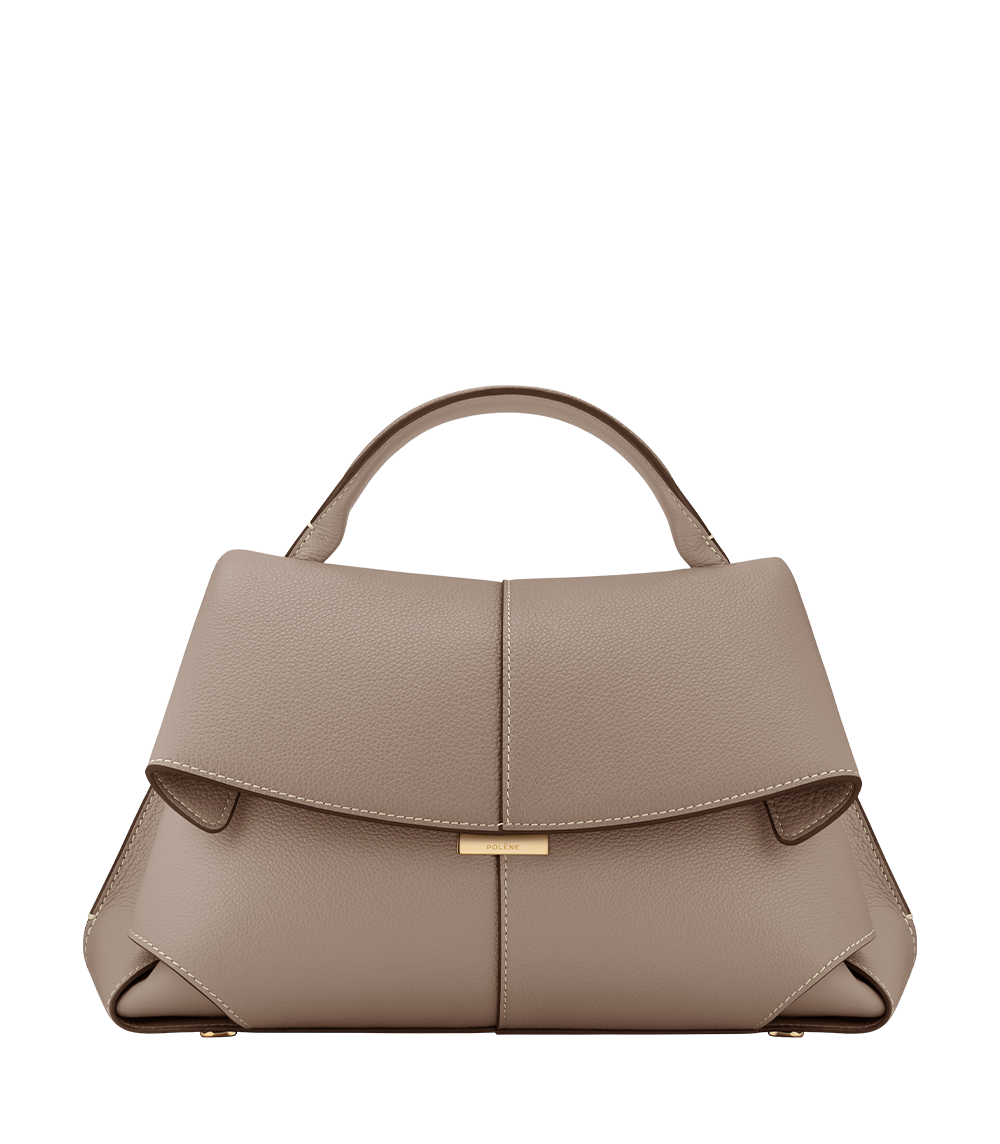 Catriona | Textured Taupe Leather Bag