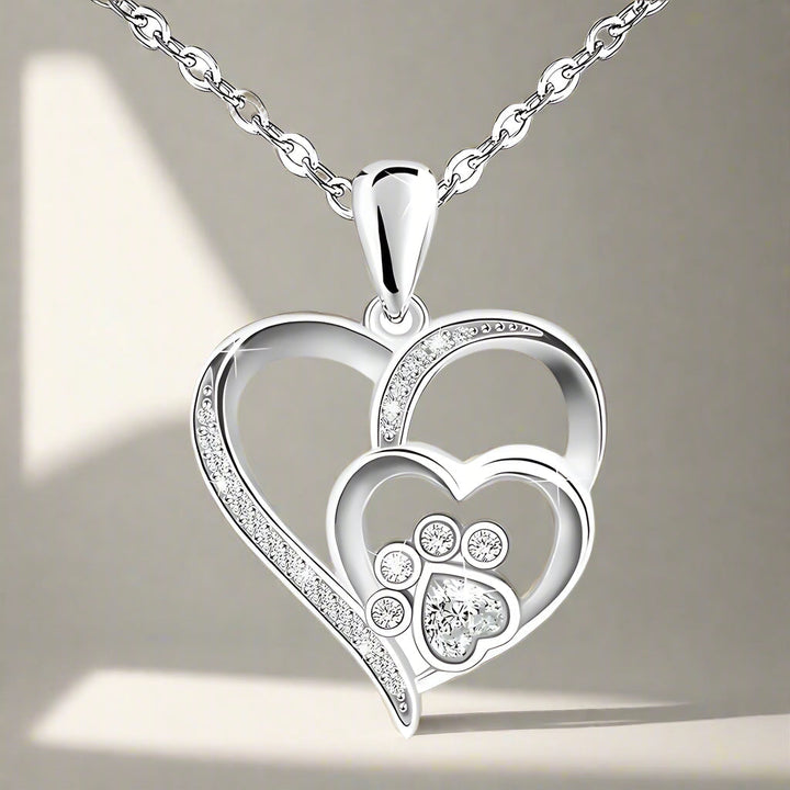 Aurielle | Heart and Paw Shaped Pendant Necklace
