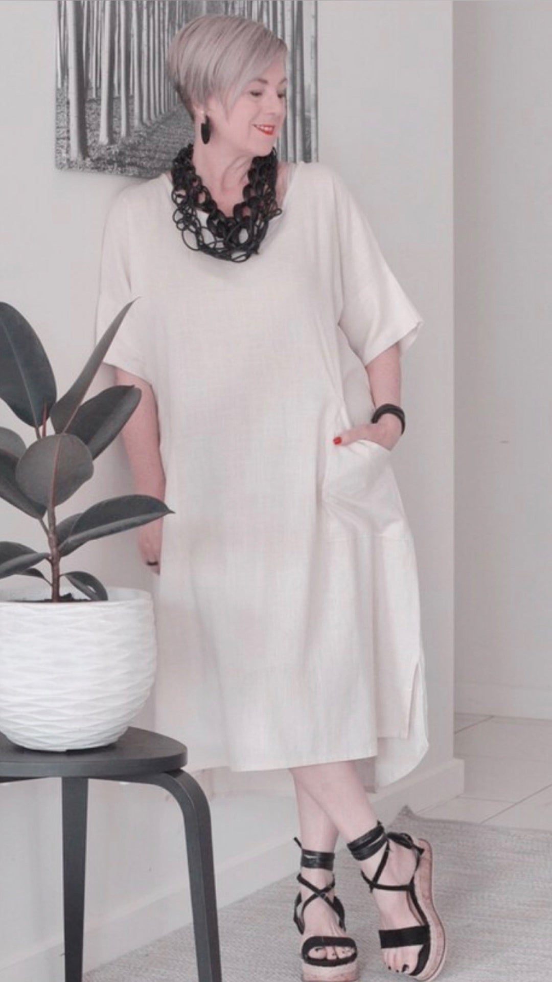 Zoe | Shift Linen Classic Dress