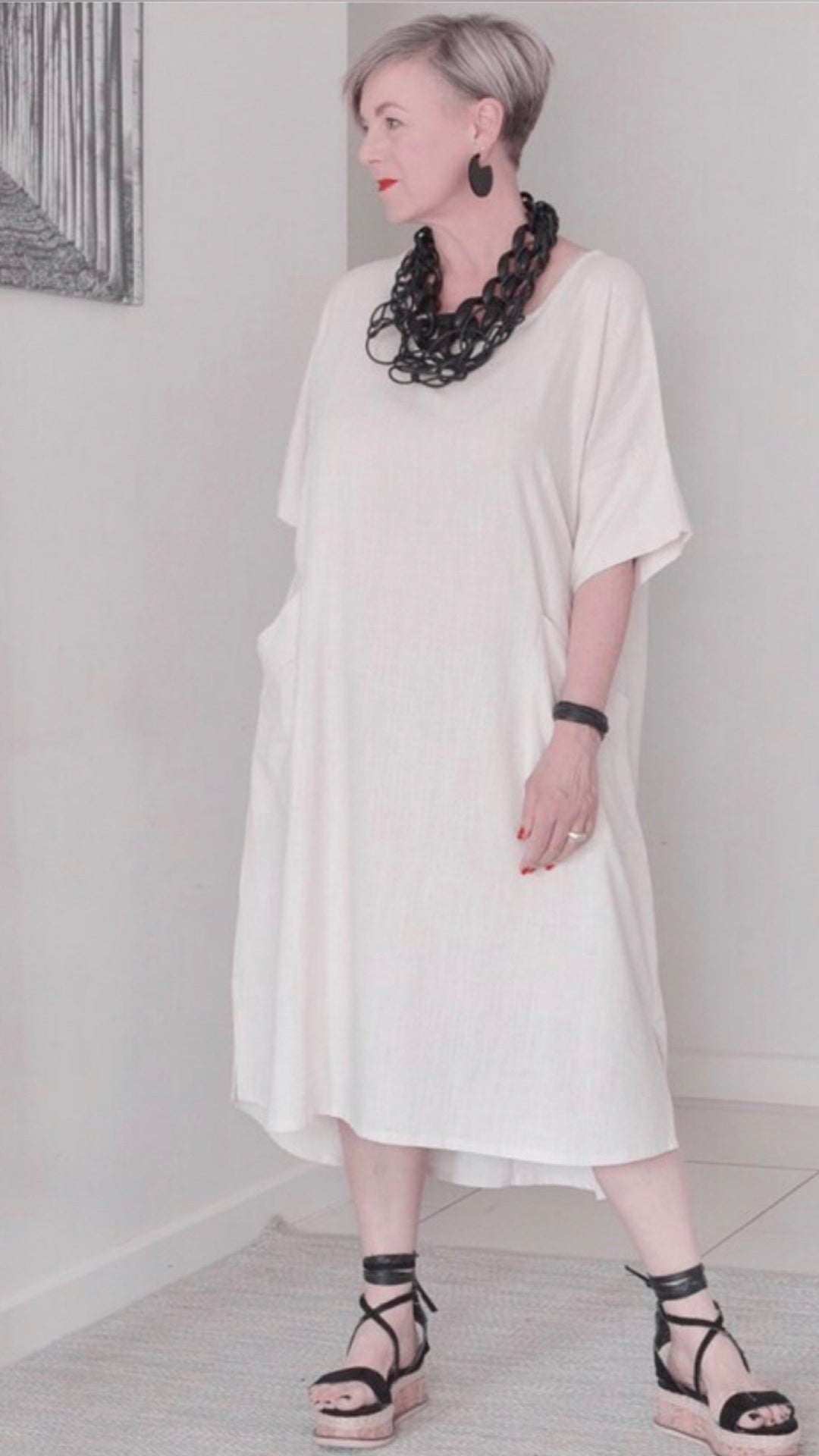 Zoe | Shift Linen Classic Dress
