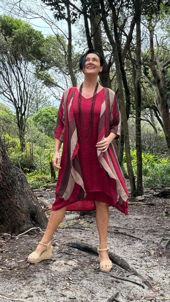 Winifred | Chelsea Dark Red Dress