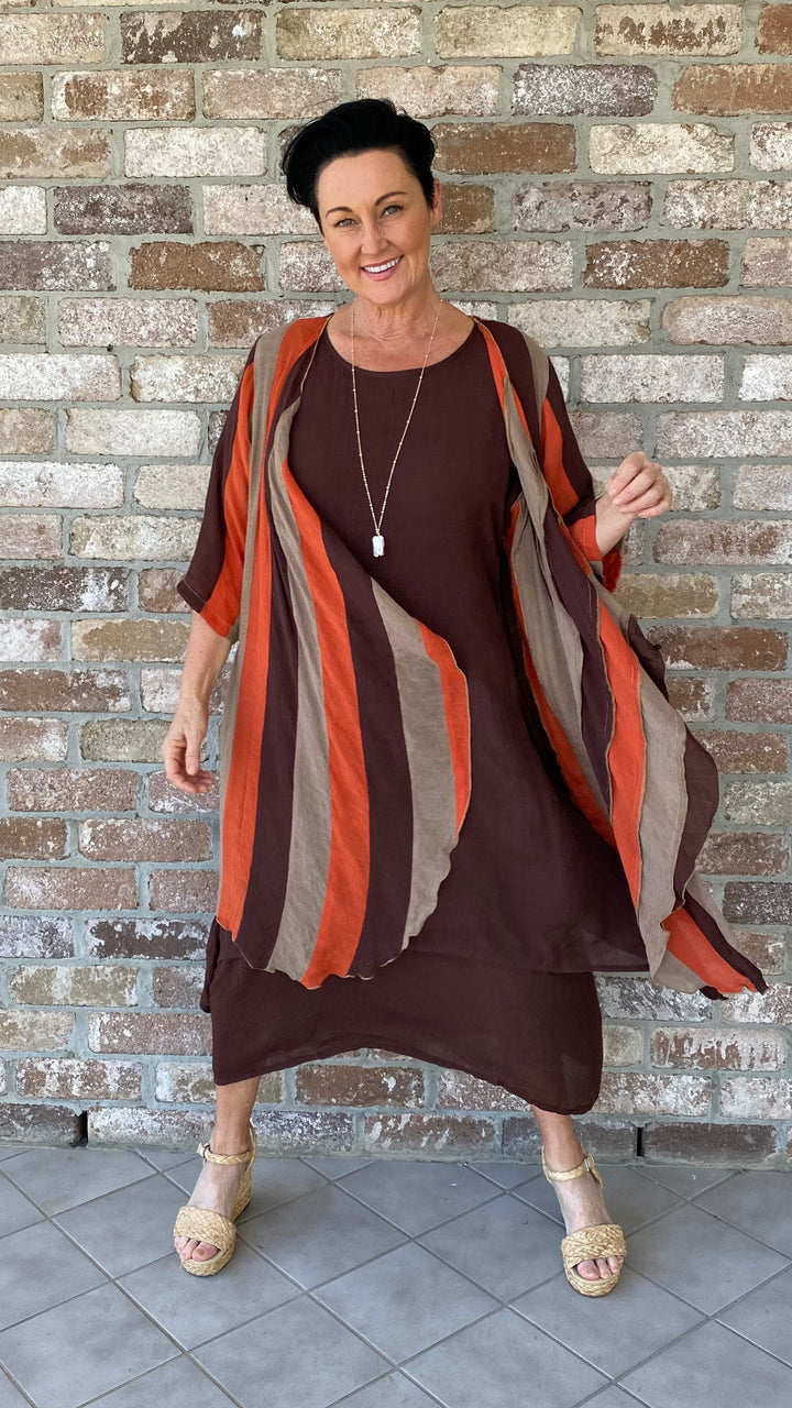 Lavinia | Brigitte Chocolate Maxi Dress