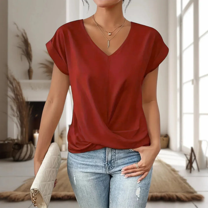 Ellie | Casual Sweetheart Neck T-Shirt