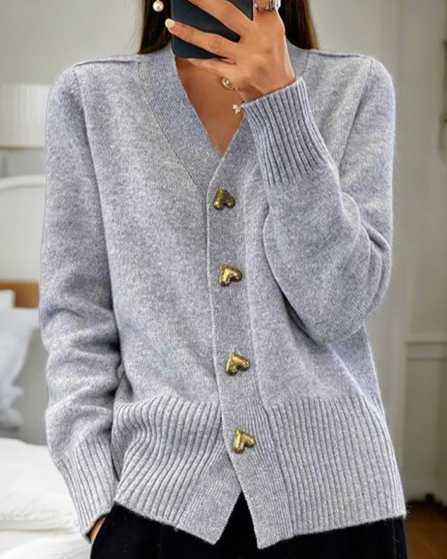 Lily Heart | Elegant Cardigan with Heart Buttons