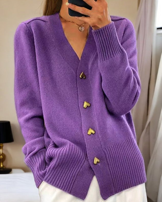 Lily Heart | Elegant Cardigan with Heart Buttons