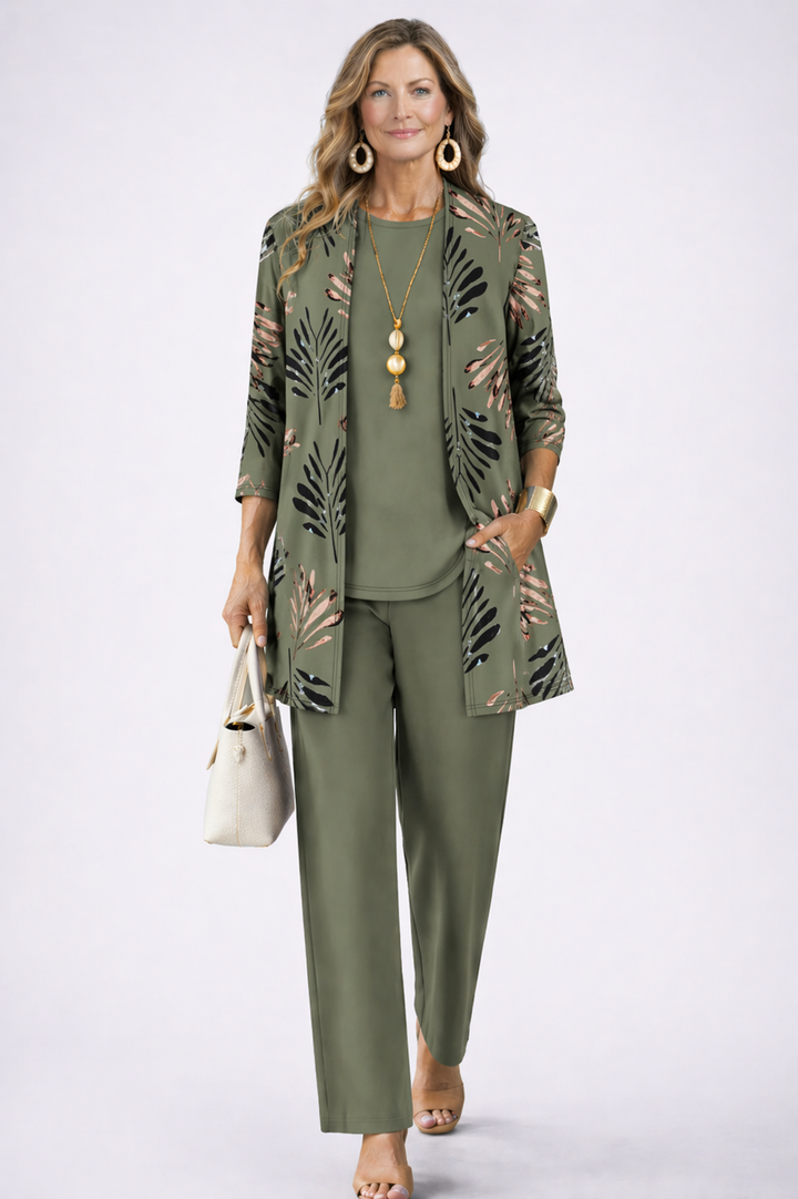 Margaret | Green Three-Piece Set