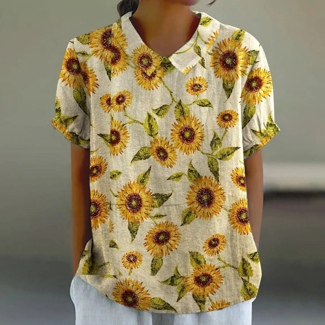 Marigold | Sunflower Print Blouse